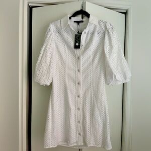 Dynamite White Puff Sleeve Mini Dress